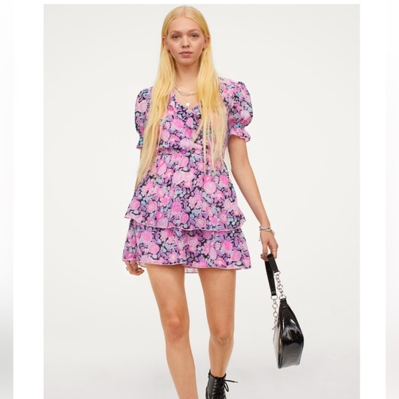 H&M Floral Ruffle Mini Dress - Picture 11 of 16